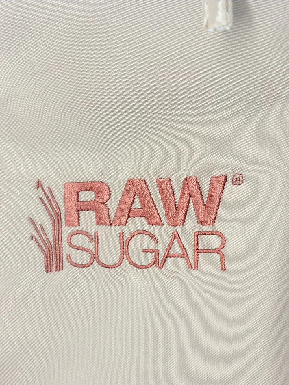 Sugar Beige Raw logo Nylon Backpack for Men
